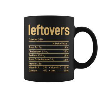 Leftovers Nutrition Facts Funny Thanksgiving Christmas Food Coffee Mug | Mazezy