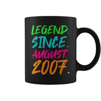 Legend Since August 2007 Boys Girls Bday 15Th Birthday Coffee Mug | Mazezy