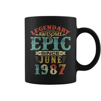 Legendary Awesome Epic Since June 1987 Birthday 33 Years Coffee Mug | Mazezy