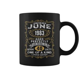 Legends Born In June 1983 40 Years Old 40Th Birthday Coffee Mug - Seseable