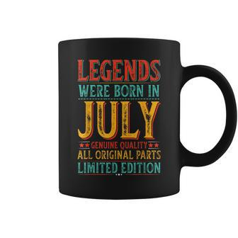 Legends Were Born In July Retro Original Parts Birthday Coffee Mug | Mazezy