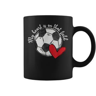 Leopard My Heart Is On That Field Soccer Game Day Vibes Coffee Mug | Mazezy