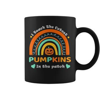 Leopard Rainbow Cute Pumpkins Halloween Fall Teacher Prek Halloween Coffee Mug | Mazezy