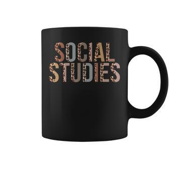 Leopard Social Studies Supplies Funny Back To School Coffee Mug | Mazezy