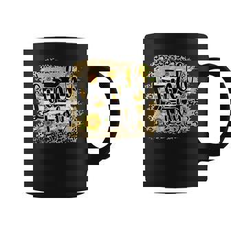 Leopard Sunflower Lunch Lady First Day Back To School Coffee Mug - Seseable