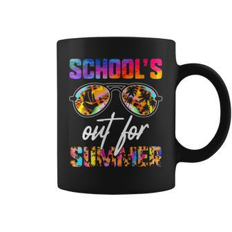 Leopard Tie Dye Schools Out For Summer Teacher Vacation Coffee Mug | Mazezy