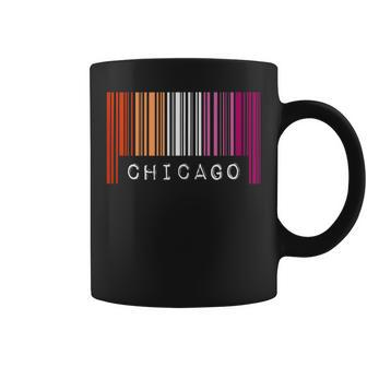 Lesbian Gay Barcode Pride Chicago Illinois Queer Aesthetic Coffee Mug | Mazezy