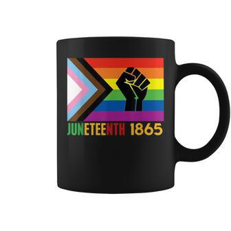 Lesbian Junenth 1865 Lgbt Gay Pride Flag Black History Coffee Mug | Mazezy