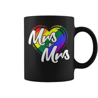 Lesbian Marriage - Gay Pride Wedding Gifts - Mrs And Mrs Coffee Mug | Mazezy