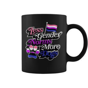Less Gender Normals More Dogs Genderfluid Flag Stuff Pride Coffee Mug - Thegiftio UK