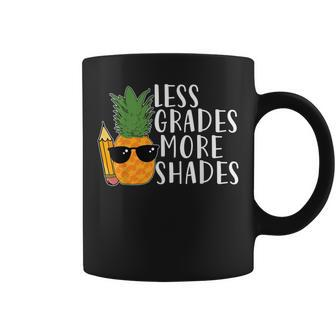 Less Grade More Shades Funny Summer Vacation Teacher Coffee Mug - Thegiftio UK