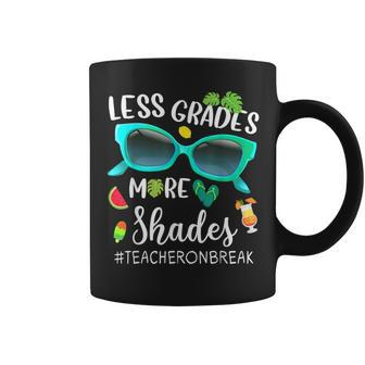 Less Grade More Shades Sunglasses Summer Teachers Funny Coffee Mug - Thegiftio UK