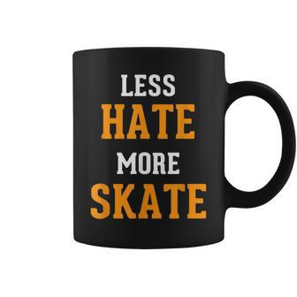 Less Hate More Skate Unique Skating Gift For Skaters Coffee Mug - Thegiftio UK