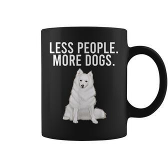 Less People More Dogs American Eskimo Dog Funny Introvert Coffee Mug - Thegiftio UK