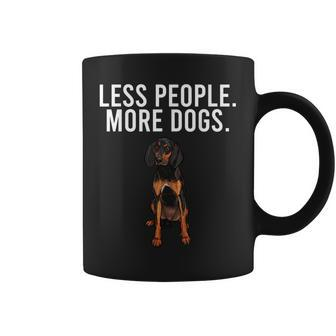 Less People More Dogs Black And Tan Coonhound Introvert Fun Gift For Women Coffee Mug - Thegiftio UK