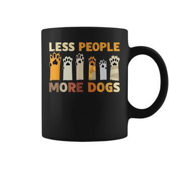 Less People More Dogs Dog Lover Gift For Women Coffee Mug - Thegiftio