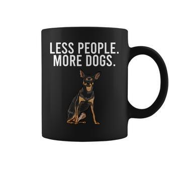 Less People More Dogs Miniature Pinscher Funny Introvert Coffee Mug - Thegiftio UK