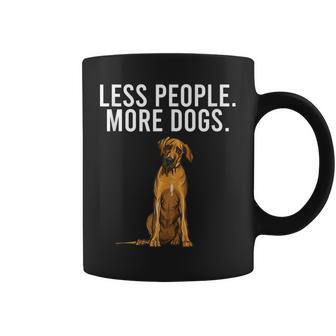 Less People More Dogs Rhodesian Ridgeback Funny Introvert Coffee Mug - Thegiftio UK