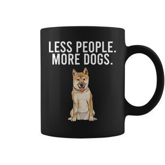 Less People More Dogs Shiba Inu Funny Introvert Coffee Mug - Thegiftio UK