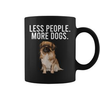 Less People More Dogs Tibetan Spaniel Funny Introvert Coffee Mug - Thegiftio UK