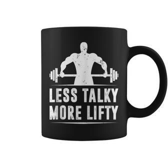 Less Talk More Lifty Weightlifter Dead Lift Coffee Mug - Thegiftio UK