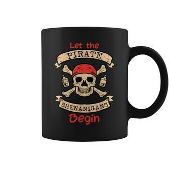 Let The Pirate Shenanigans Begin Skull Fun Halloween Costume Coffee Mug - Thegiftio UK