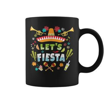 Lets Fiesta Cinco De Mayo Mexican Party Matching Cute Coffee Mug | Mazezy