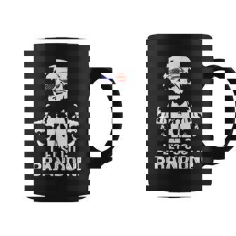 Lets Go Brandon Funny Donald Trump Middle Finger Us Flag Coffee Mug | Mazezy
