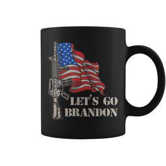 Lets Go Brandon Veteran Us Army Battle Flag Funny Gift Idea Coffee Mug | Mazezy