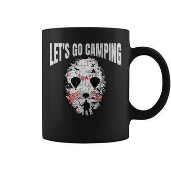 Let's Go Camping Serial Killer Horror Camp Halloween Halloween Coffee Mug | Mazezy