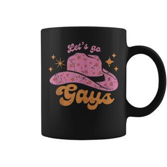 Lets Go Gays Lgbt Pride Cowboy Hat Retro Gay Rights Ally Coffee Mug | Mazezy DE