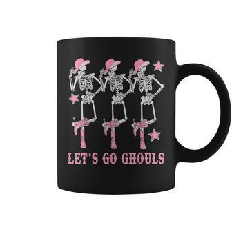 Let's Go Ghouls Western Skeletons Bachelorette Halloween Coffee Mug - Seseable