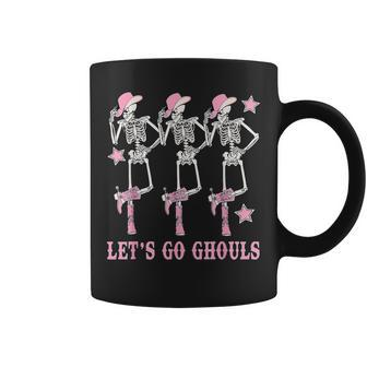 Let's Go Ghouls Western Skeletons Bachelorette Halloween Coffee Mug | Mazezy