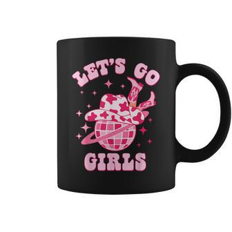 Let's Go Girls Western Cowgirl Groovy Bachelorette Party Coffee Mug - Monsterry UK