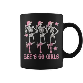 Let's Go Girls Western Skeleton Cowgirls Bachelorette Party Coffee Mug - Thegiftio UK