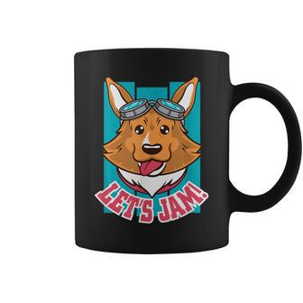 Let's Jam Corgi Dog Coffee Mug | Mazezy
