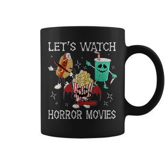 Let's Watch Horror Movies Spooky Ghost Scary Halloween Coffee Mug - Thegiftio UK