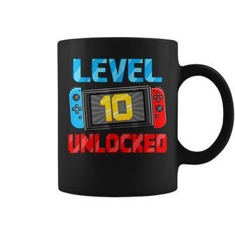 Level 10 Unlocked Gamer 10Th Birthday Gift Video Game Boys Coffee Mug - Thegiftio UK
