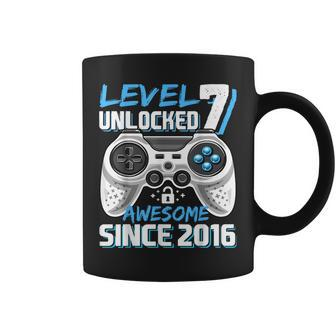 Level 7 Unlocked Awesome 2016 Video Game 7Th Birthday Boy Coffee Mug - Seseable