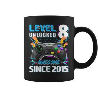 Level 8 Unlocked Awesome 2015 Video Game 8Th Birthday Boy Coffee Mug - Seseable