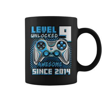 Level 9 Unlocked Awesome 2014 Video Game 9Th Birthday Boy Coffee Mug - Seseable