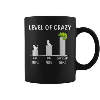 Level Of Crazy Veiled Chameleon T Chameleons Coffee Mug | Mazezy