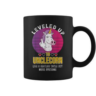 Leveled Up To Unclecorn Like Regular Uncle But More Awesome Funny Gifts For Uncle Coffee Mug | Mazezy