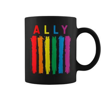 Lgbt Ally Pride Rainbow Proud Ally Coffee Mug - Seseable