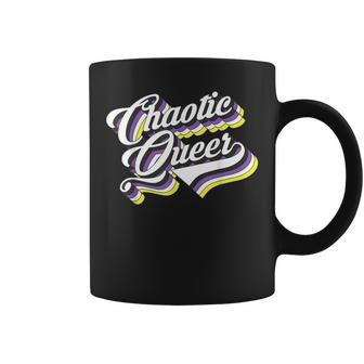 Lgbt Chaotic Queer Gaming Tabletop Nonbinary Enby Flag Coffee Mug | Mazezy