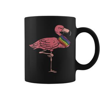 Lgbt Flamingo Rainbow Flag Cute Bird Gay Pride Support Gift Coffee Mug | Mazezy