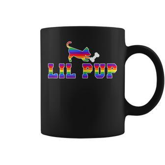 Lgbt Gay Pride Lil Pup Dog Silhouette Coffee Mug | Mazezy