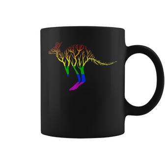 Lgbt Gay Pride Rainbow Flag Gift Australia - Tree Kangaroo Coffee Mug | Mazezy