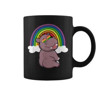 Lgbt Hippopotamus Gay Pride Rainbow Lgbtq Cute Hippo Coffee Mug | Mazezy