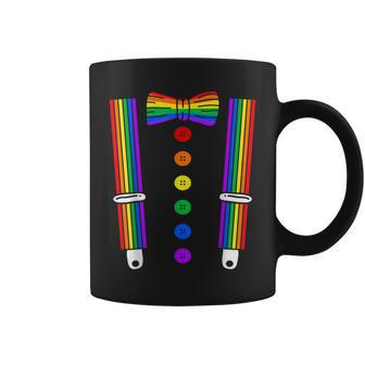 Lgbt Pride Gay Rainbow Tuxedo Suspenders Coffee Mug | Mazezy
